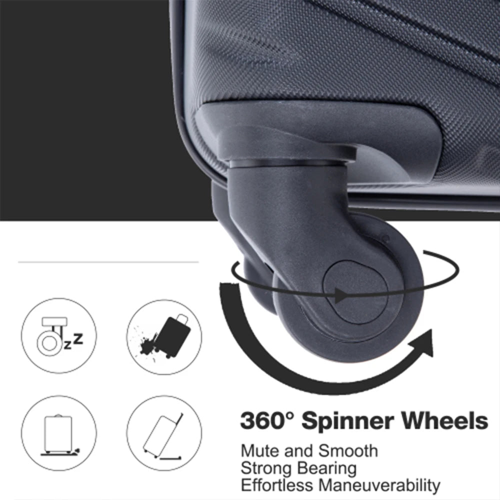 Travelhouse Luggage 4-Piece ABS With Spinner Wheels