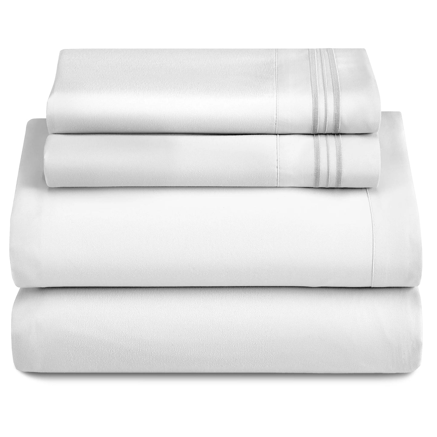 3-Piece Ultra-Soft Microfiber Deep Pocket w/Flat Sheets