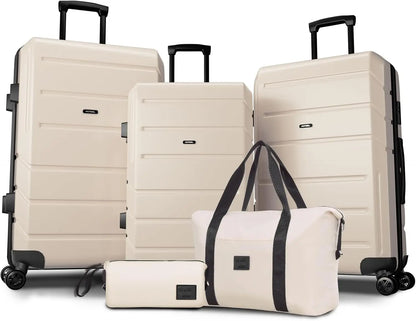 5-Piece Expandable Carry-on w/Spinner Wheels&TSA Lock