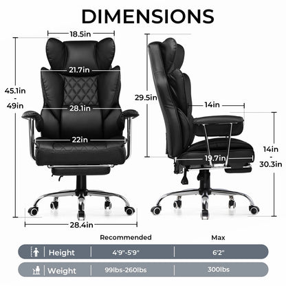 Big Tall Pocket Spring Lumbar Support Chair