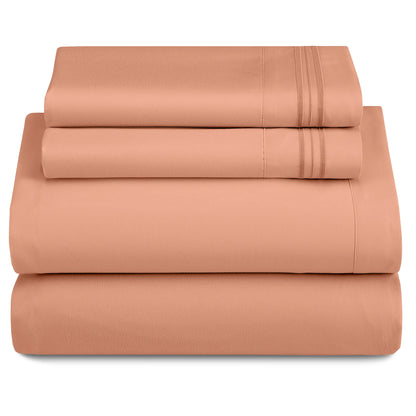 3-Piece Ultra-Soft Microfiber Deep Pocket w/Flat Sheets