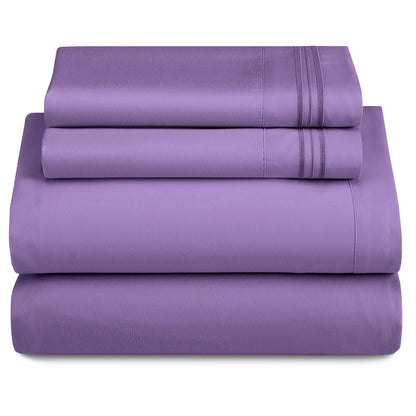 3-Piece Ultra-Soft Microfiber Deep Pocket w/Flat Sheets