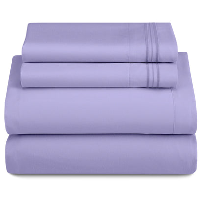 3-Piece Ultra-Soft Microfiber Deep Pocket w/Flat Sheets
