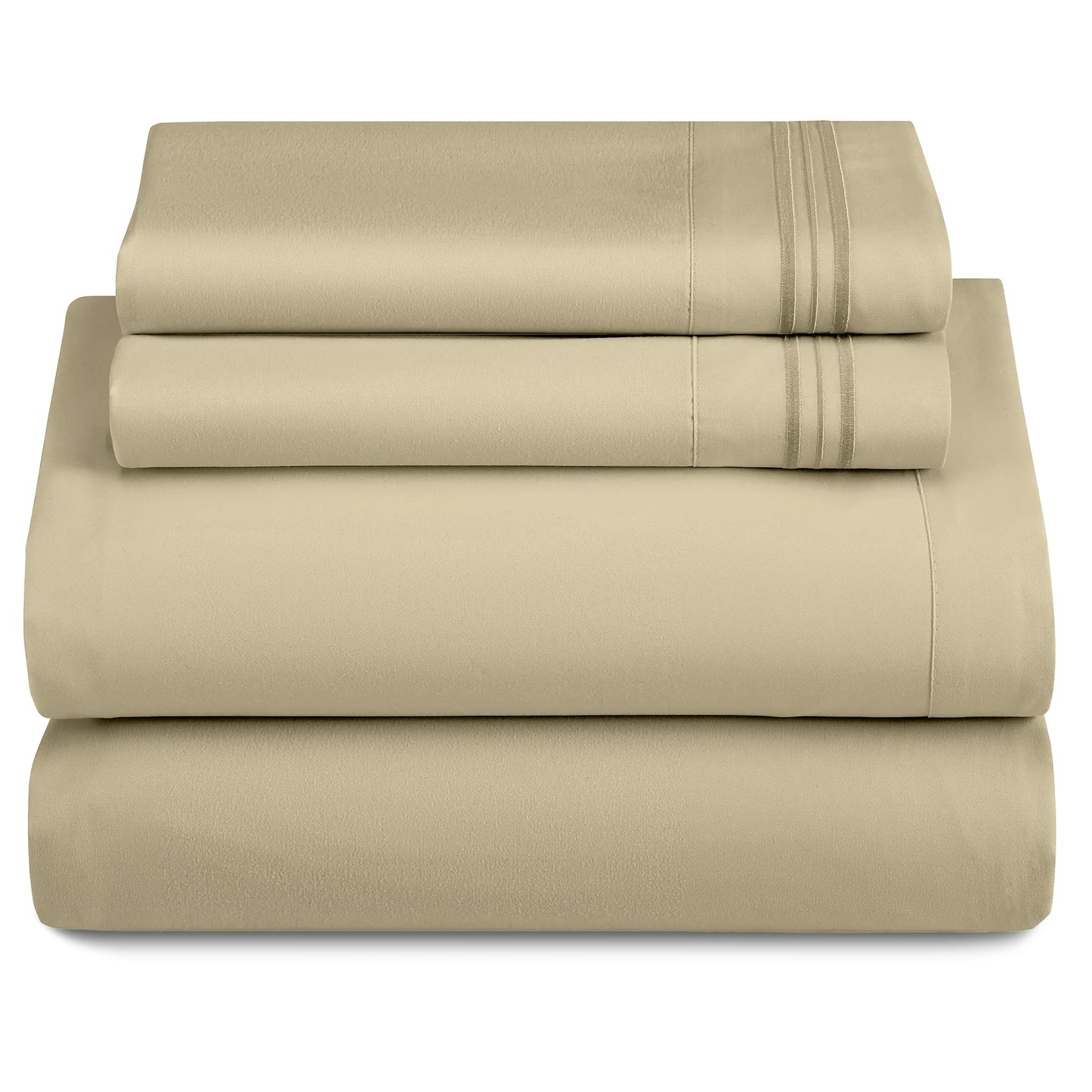 3-Piece Ultra-Soft Microfiber Deep Pocket w/Flat Sheets