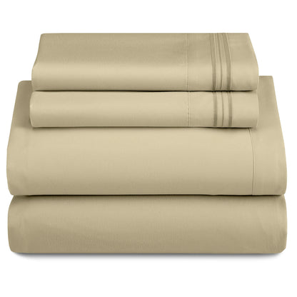 3-Piece Ultra-Soft Microfiber Deep Pocket w/Flat Sheets
