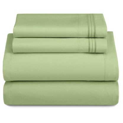 3-Piece Ultra-Soft Microfiber Deep Pocket w/Flat Sheets