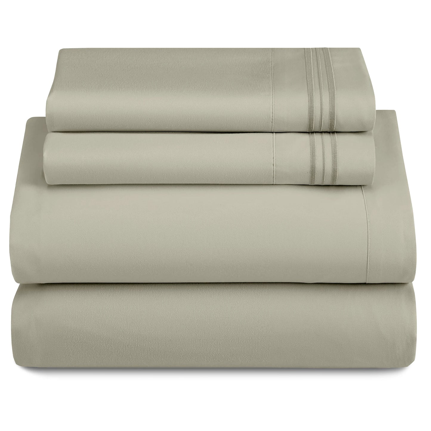 3-Piece Ultra-Soft Microfiber Deep Pocket w/Flat Sheets