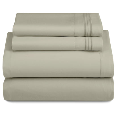 3-Piece Ultra-Soft Microfiber Deep Pocket w/Flat Sheets