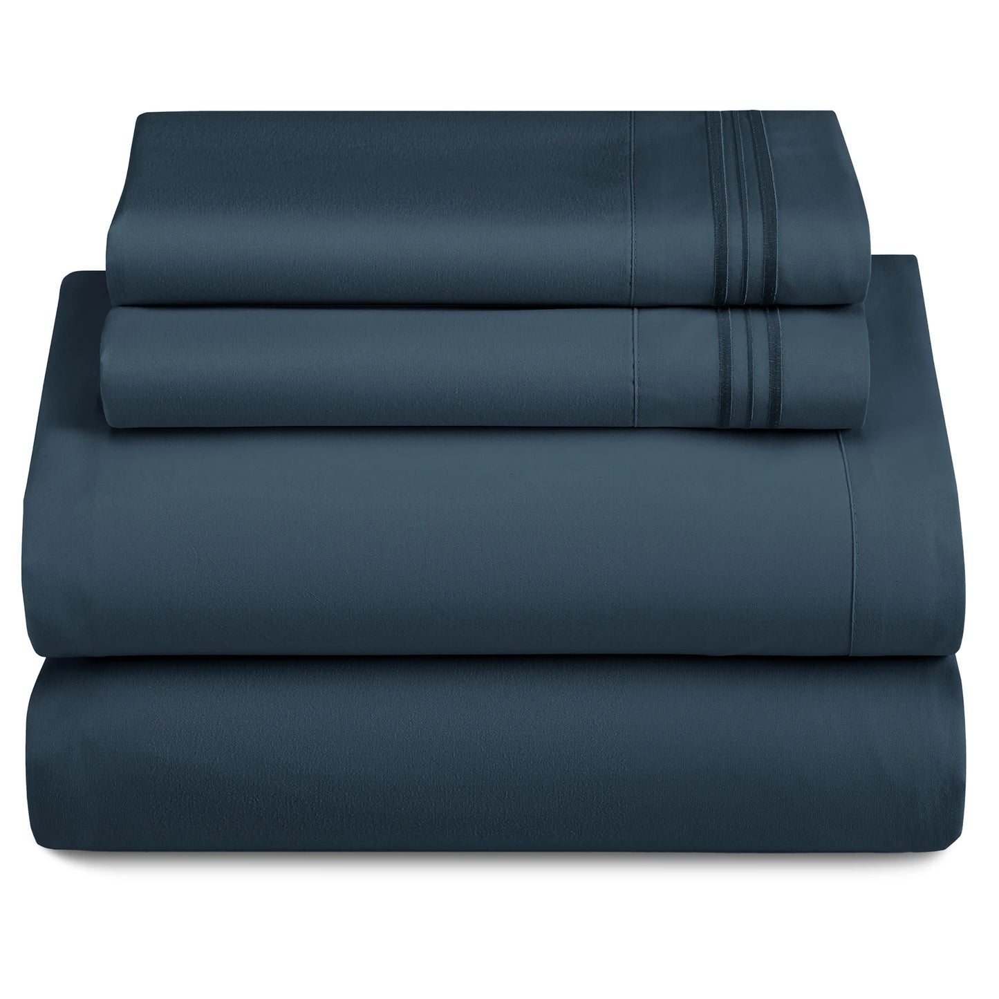 3-Piece Ultra-Soft Microfiber Deep Pocket w/Flat Sheets
