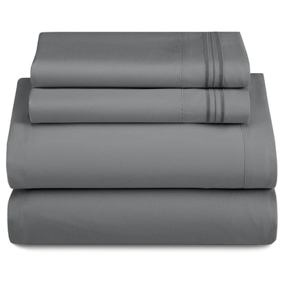 3-Piece Ultra-Soft Microfiber Deep Pocket w/Flat Sheets