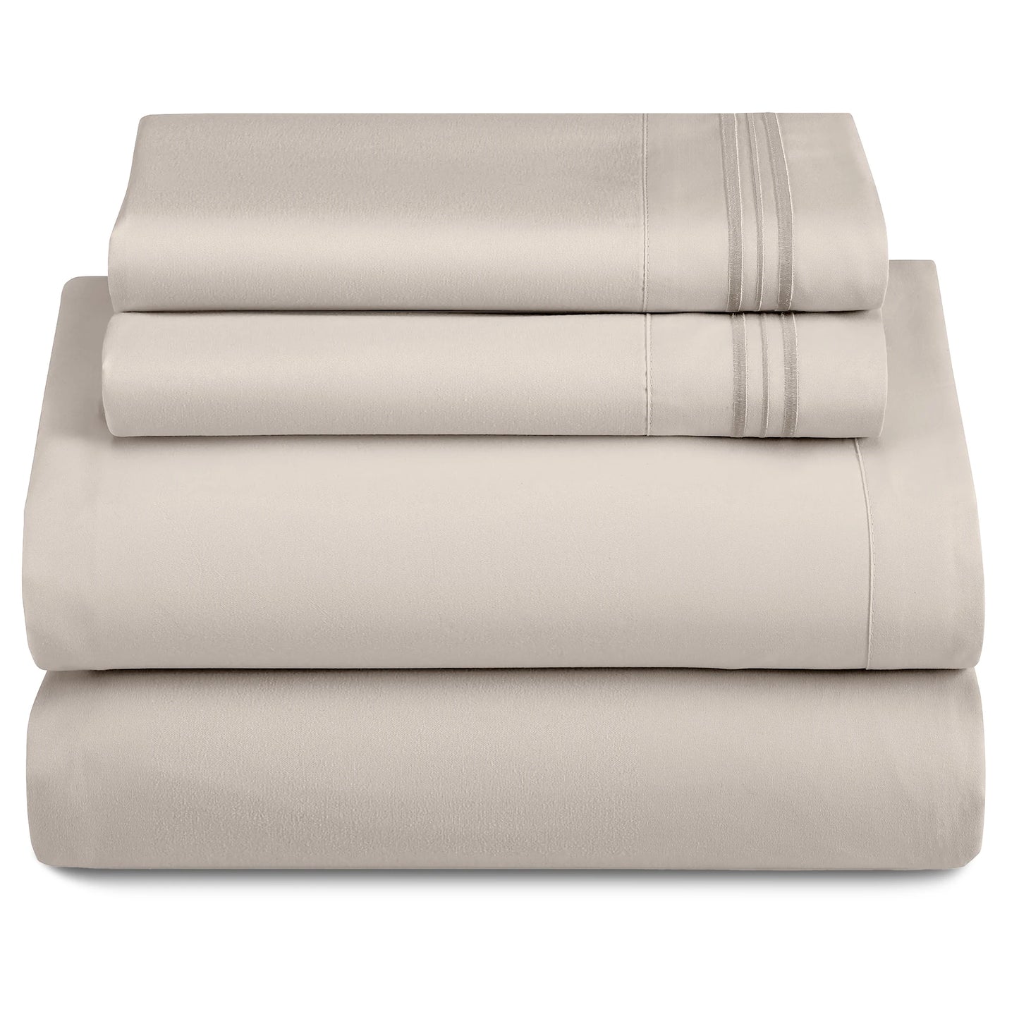 3-Piece Ultra-Soft Microfiber Deep Pocket w/Flat Sheets