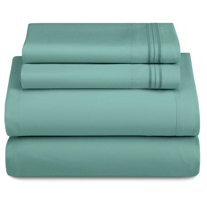 3-Piece Ultra-Soft Microfiber Deep Pocket w/Flat Sheets