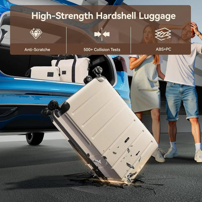 5-Piece Expandable Carry-on w/Spinner Wheels&TSA Lock