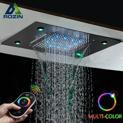 LED Shower Head Ceiling Mounted Hidden Concealed