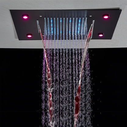 LED Shower Head Ceiling Mounted Hidden Concealed