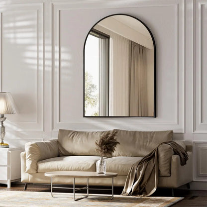 30"x40" Arch Mirror, Wall Mirror Metal Frame