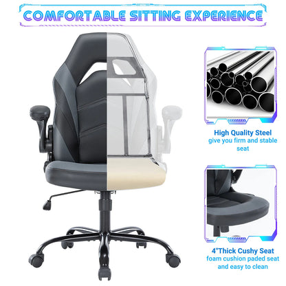 Ergonomic Office Computer Gaming  Flip-up Armrest Chair