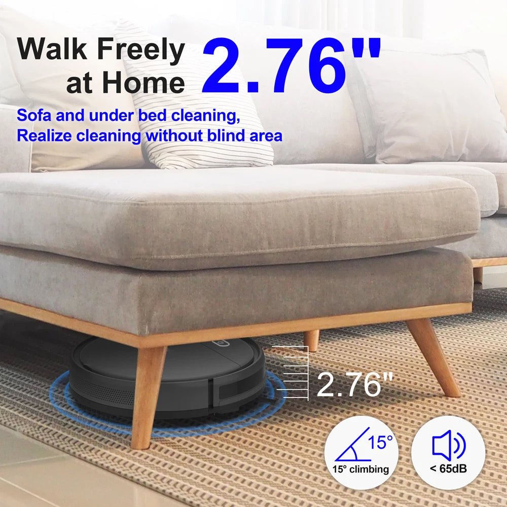 Strong Suction Vacuum Automatic Mop Self-Charging