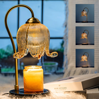 Fireless Atmosphere Tulip Flower Candle Warm Lamp