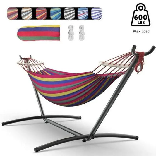 Hammock Adjustable Stand Stylish w/Storage Bag, 600lb-Capacity