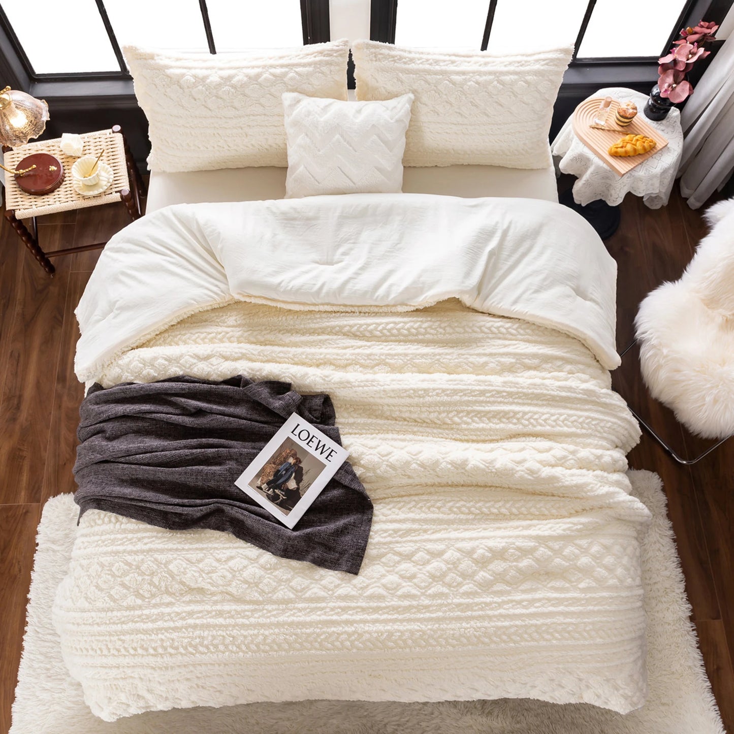 UltraSoft Fluffy Lightweight Plush Fleece Comforter Set