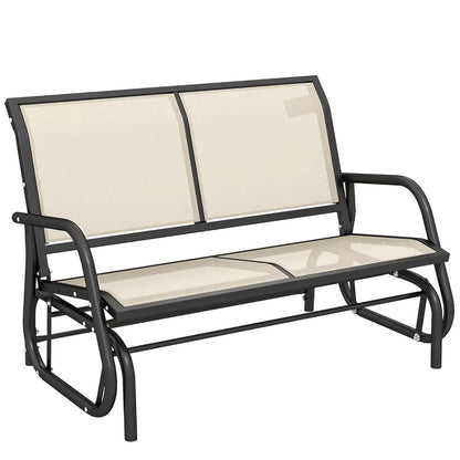 Double Swing Rocking Chair Loveseat Glider Bench
