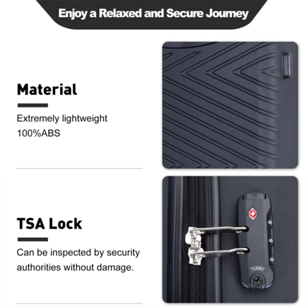 Travelhouse Luggage 4-Piece ABS With Spinner Wheels