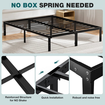 Basic Bed Frame Metal Platform Bedroom Frames