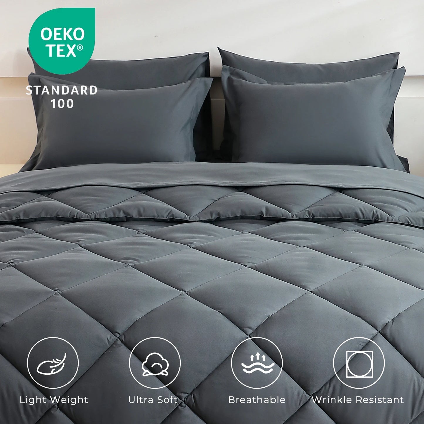 Comforter Flat Sheet Fitted Sheet Pillowcases Sets