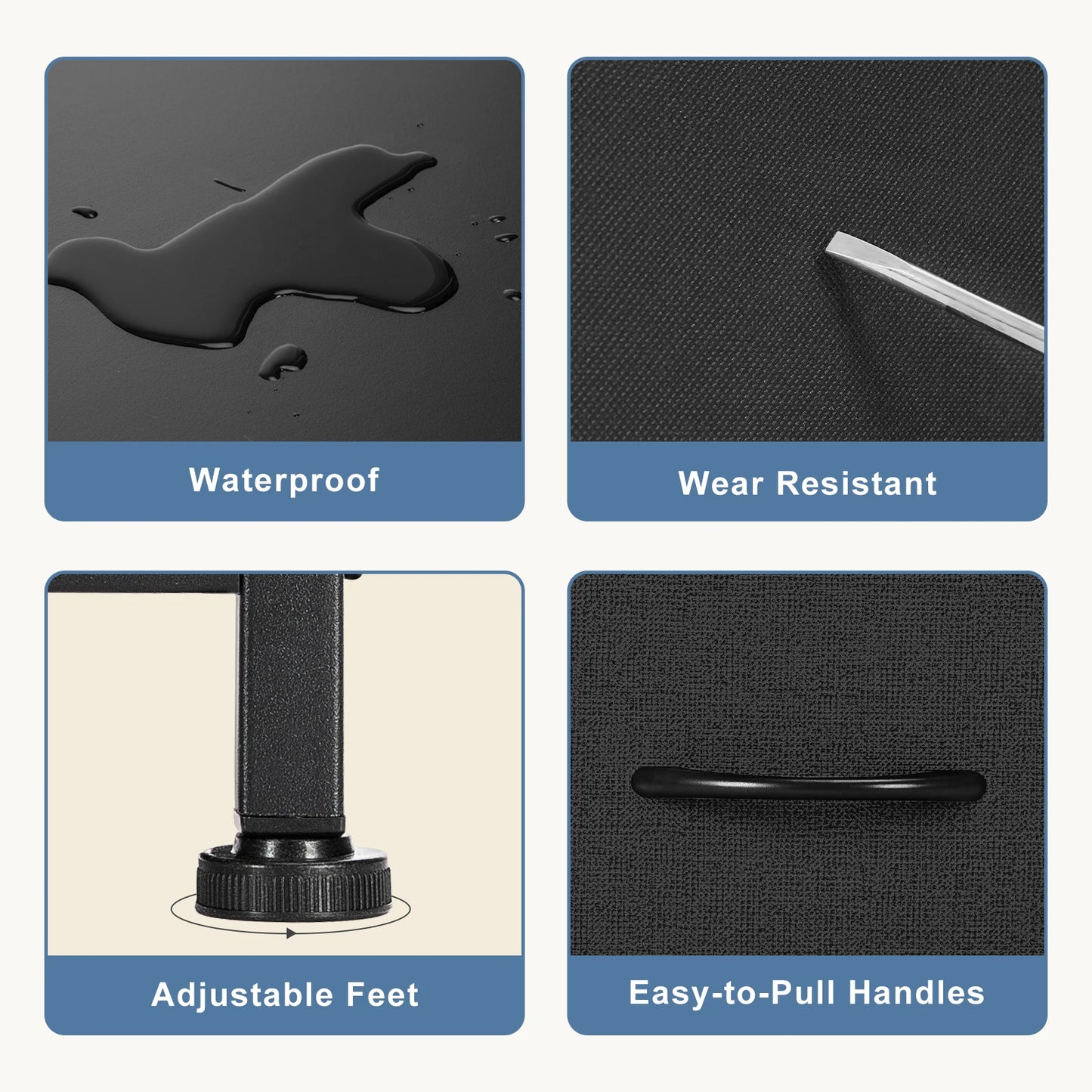 Bedroom Dresser W/7 Fabric Drawers Organizer Storage