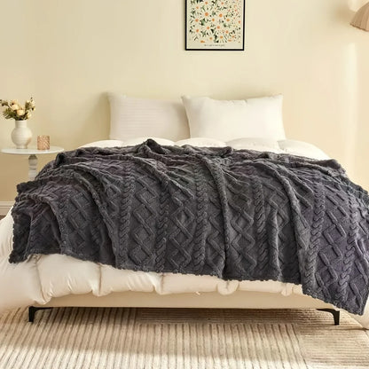 Thick Plush Fleece Blanket Soft Sherpa Throw