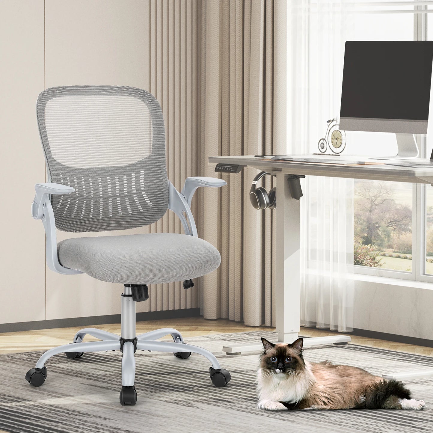 Ergonomic Swivel Adjustable Height Chair Mesh Backrest