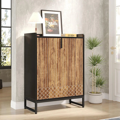 5-Tier Modern Shoe Rack Wood Storage Cabinet