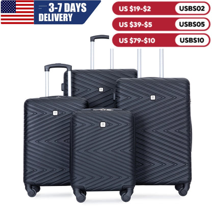 Travelhouse Luggage 4-Piece ABS With Spinner Wheels