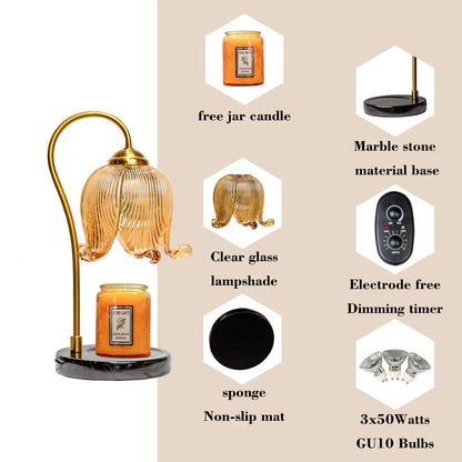 Fireless Atmosphere Tulip Flower Candle Warm Lamp