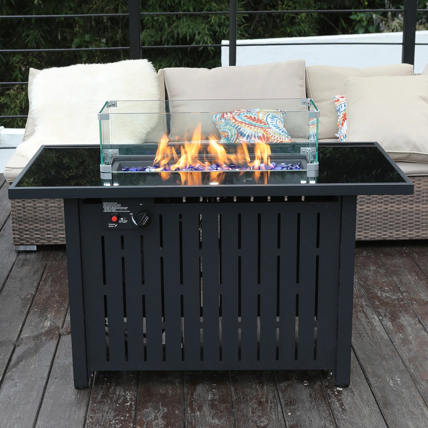 42 Inch BTU Propane Gas Pit Table