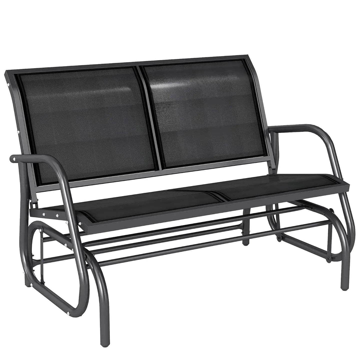 Double Swing Rocking Chair Loveseat Glider Bench