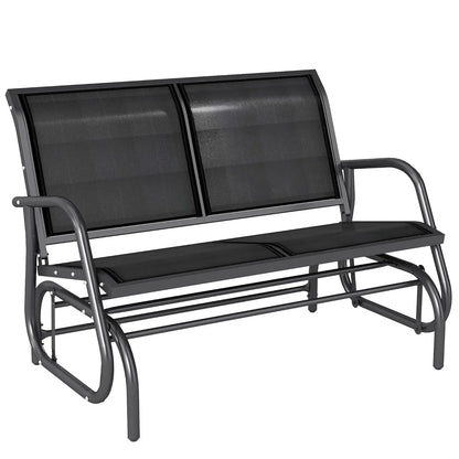 Double Swing Rocking Chair Loveseat Glider Bench
