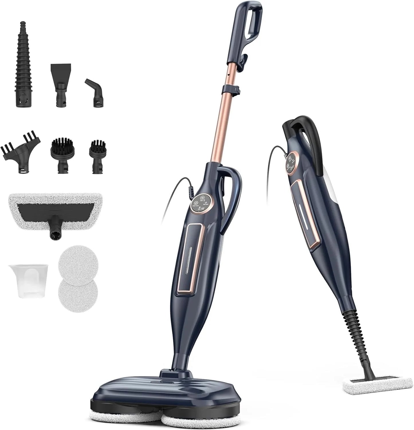 Lightweight Steam Mop Cleaner w/Rotating Mop Spin