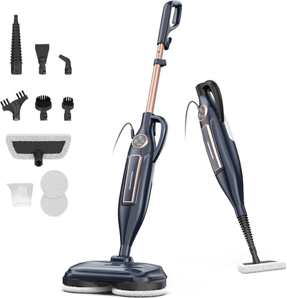 Lightweight Steam Mop Cleaner w/Rotating Mop Spin