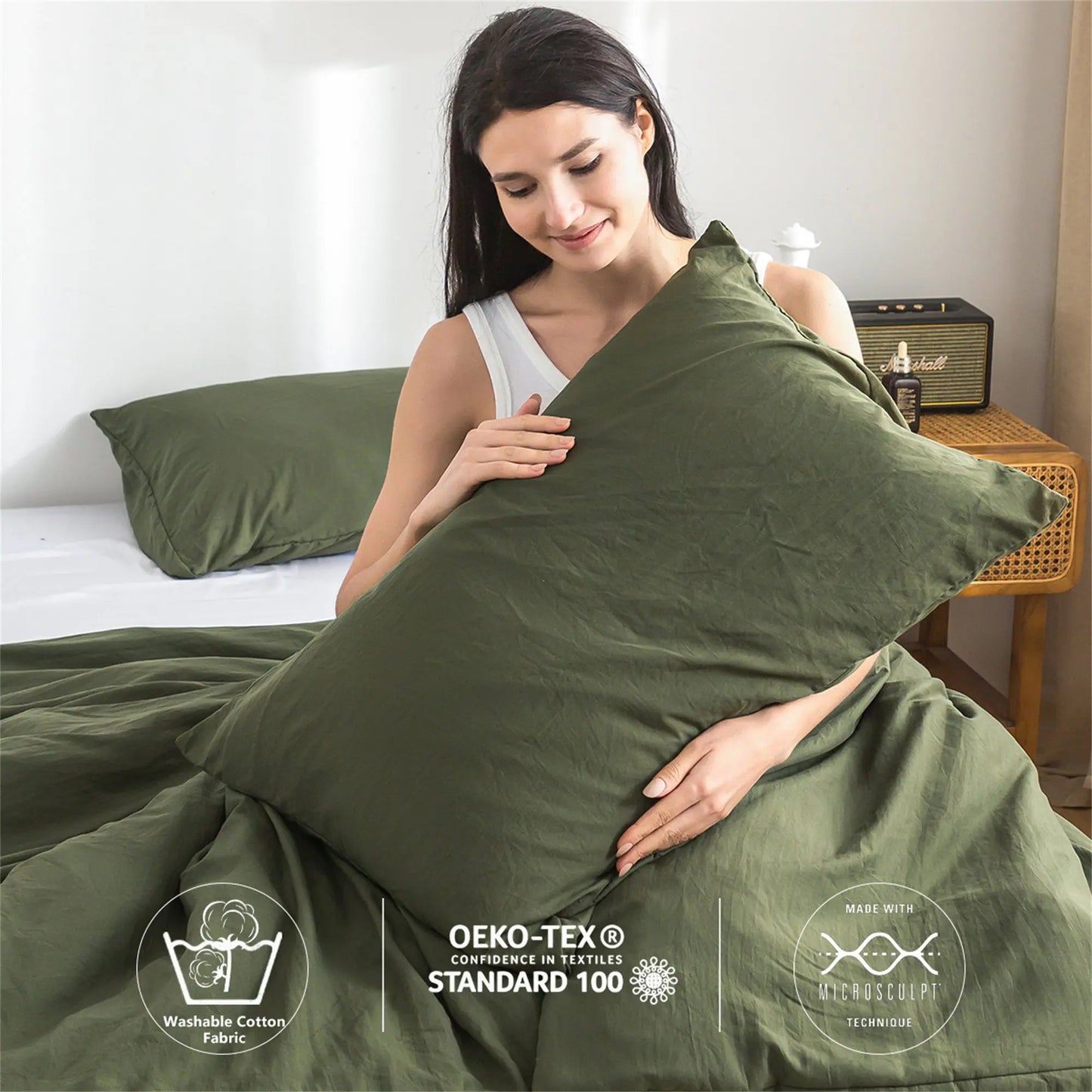 Luxury Fluffy Microfiber Soft Reversible Comforter Sets
