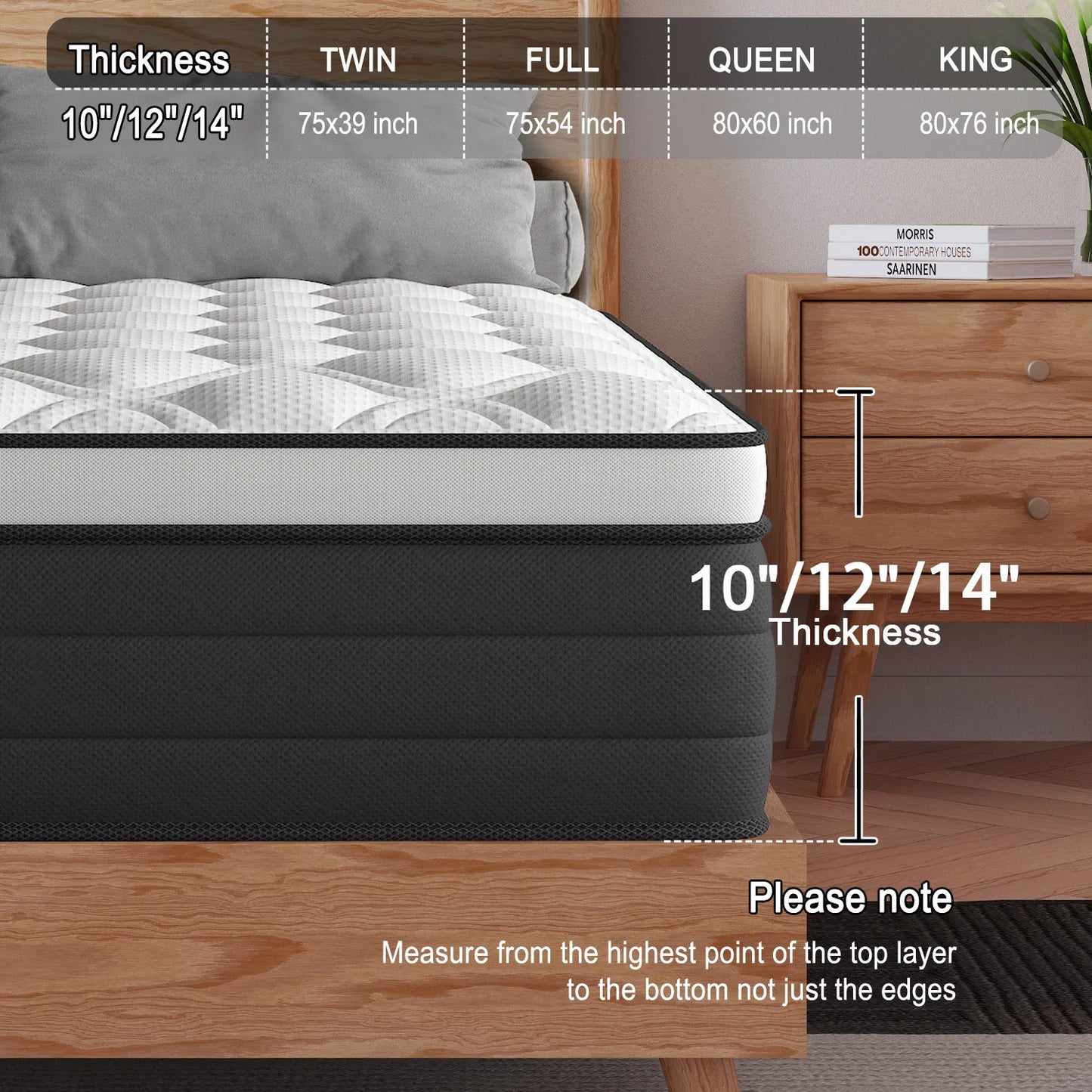Memory Foam Hybrid Pocket Spring Medium Firm