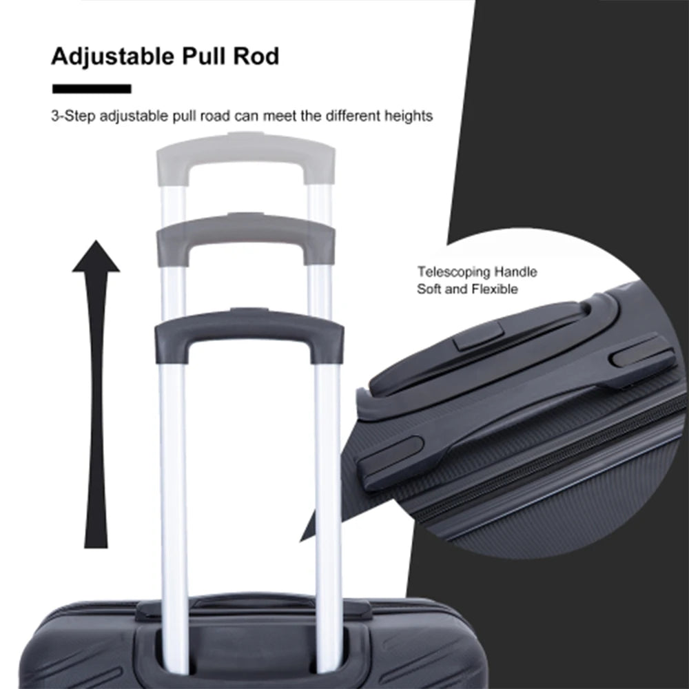Travelhouse Luggage 4-Piece ABS With Spinner Wheels