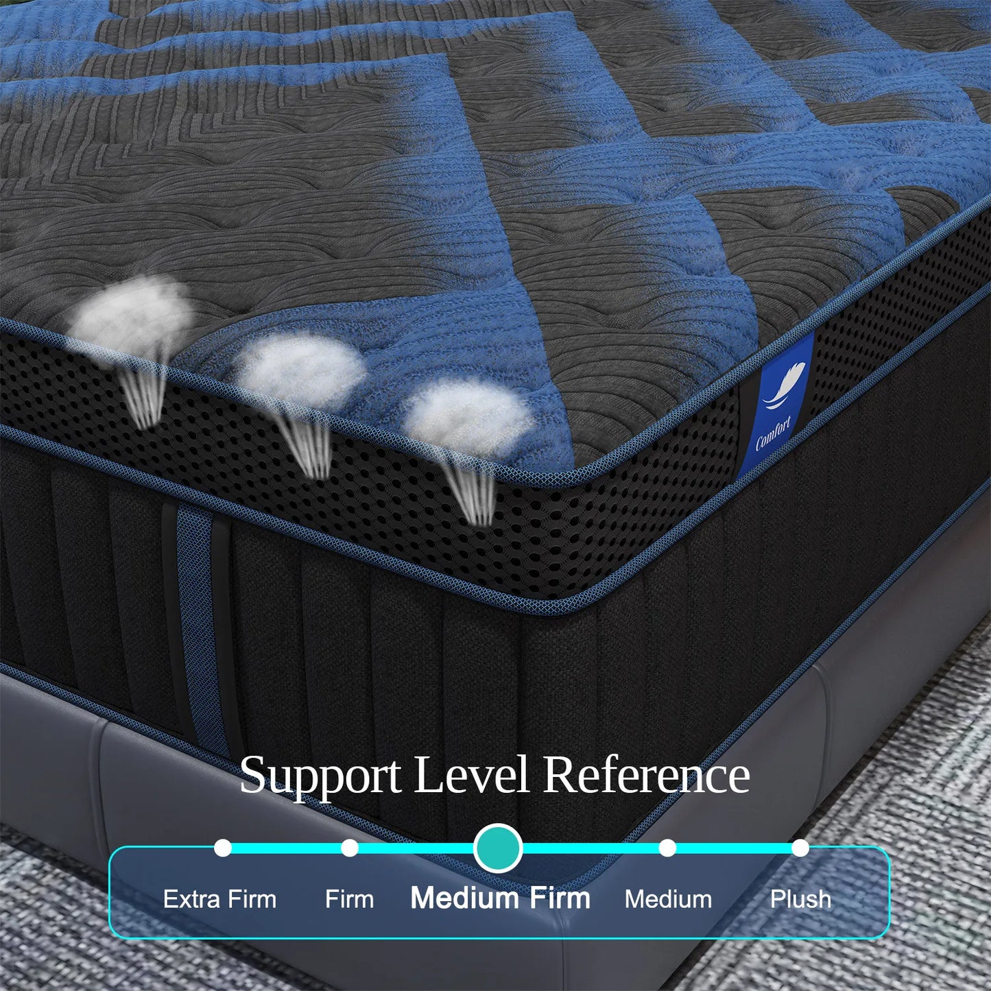 12"/14"Gel Memory Foam Hybrid Pocket Spring Mattress