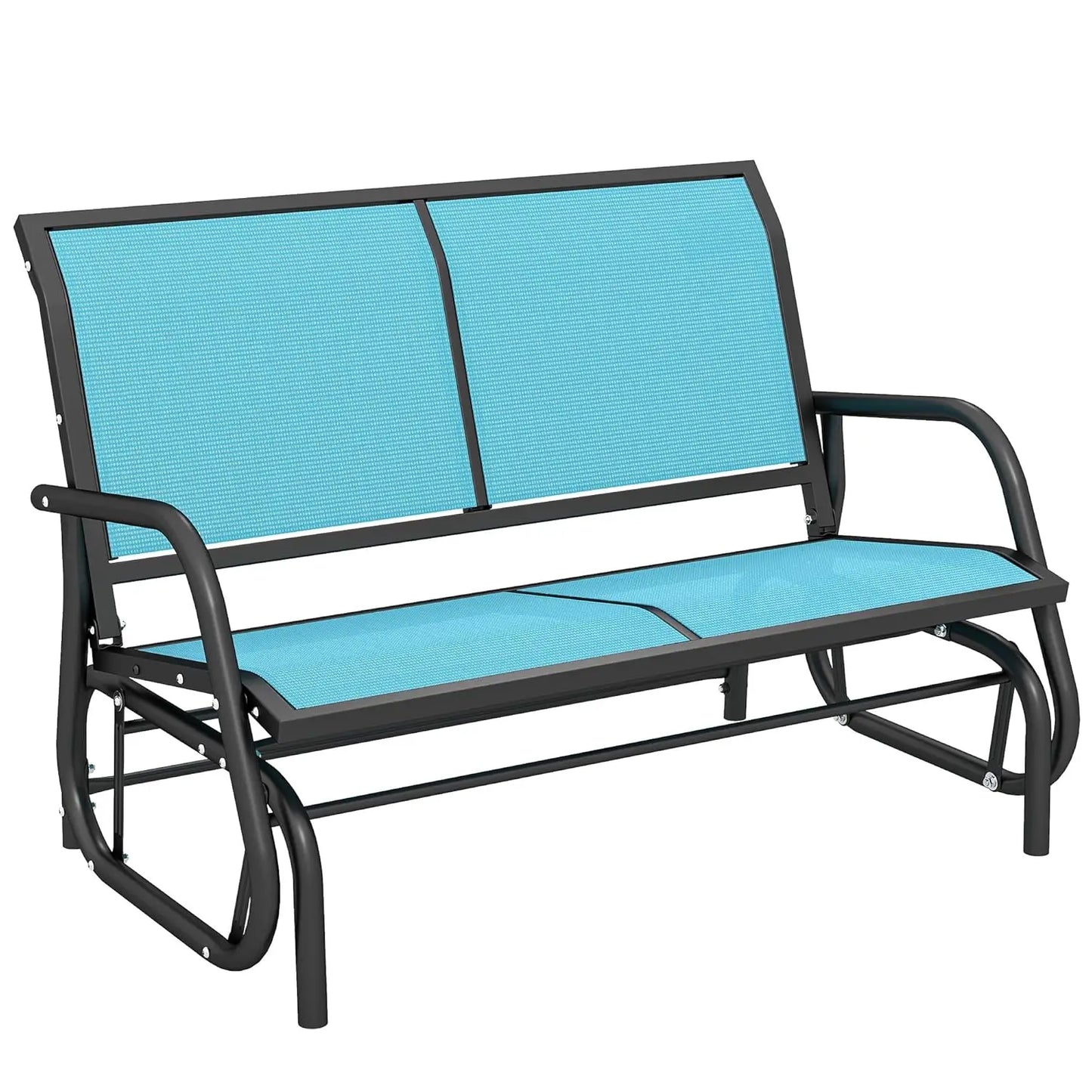 Double Swing Rocking Chair Loveseat Glider Bench