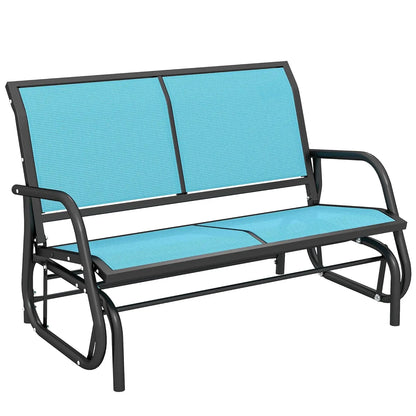 Double Swing Rocking Chair Loveseat Glider Bench
