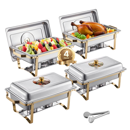 2/4-Pack Chafing Dish Buffet Set Stainless Steel