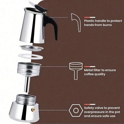 12Cup Coffee Maker Stainless Steel Espresso Maker