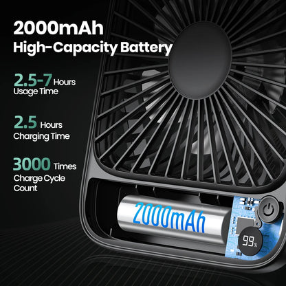 Electric Mini fan Battery USB  Rechargeable Portable
