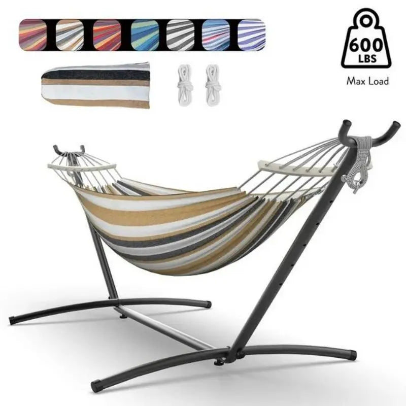 Hammock Adjustable Stand Stylish w/Storage Bag, 600lb-Capacity